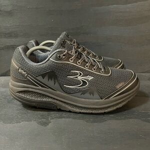 Gdefy Gravity Defyer Men’s Size 11.5 Triple Black Grey Lace Up Walking Shoes